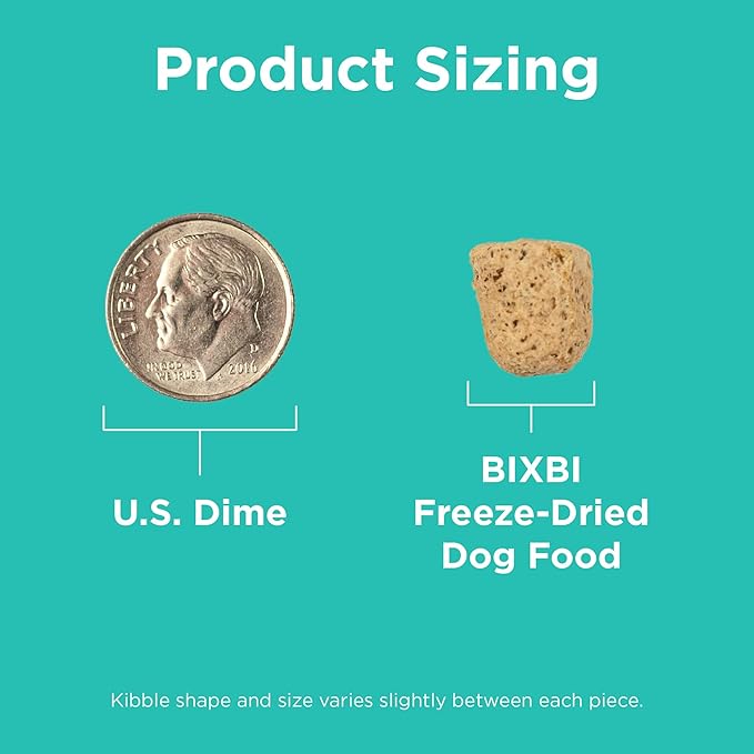 BIXBI Rawbble Freeze Dried Dog Food, Duck Recipe, 12 oz - 95% Meat and Organs, No Fillers - Pantry-Friendly Raw Dog Food for Meal, Treat or Food Topper - USA Made in Small Batches-PawvioPets