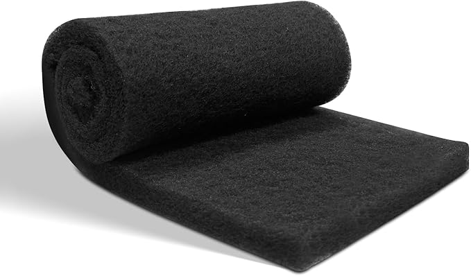 Aquarium Carbon Pad -Premium Cut to Fit Carbon Infused Filter Pad Media for Crystal Clear Water Fish Tank and Ponds (10.5x36in)-PawvioPets