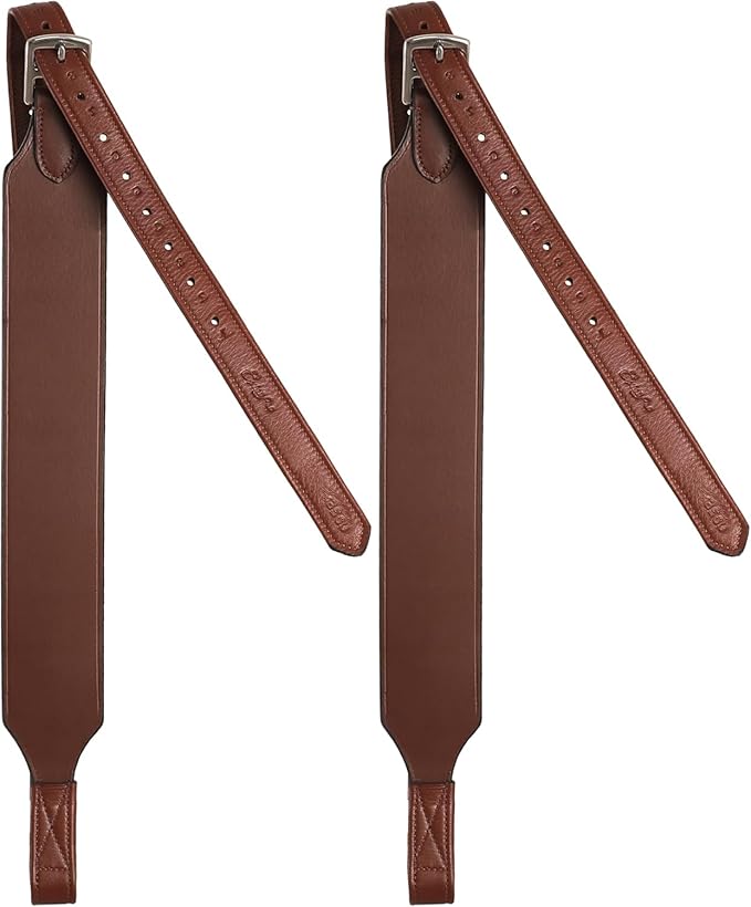 Exion Wide Stability Stirrup Leathers for English Saddles | Premium Cowhide Leather | Enhanced Leg Stability & Comfort | Sizes: 48" to 62"-PawvioPets