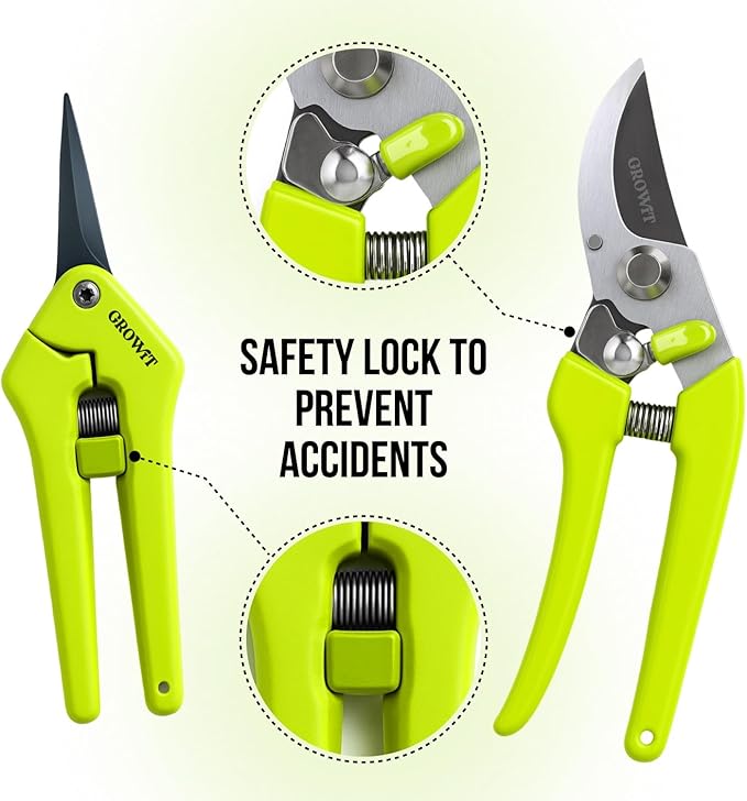 2-Pack Stainless Steel Gardening Scissors, Pruning Shears and Clippers for Gardening-PawvioPets