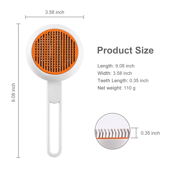 Cat Brush with Release Button, Pet Grooming Brushes for Shedding, Suitable for Long and Short Haired Cats and Dogs, Easy to Remove Removes Loose Undercoat-PawvioPets
