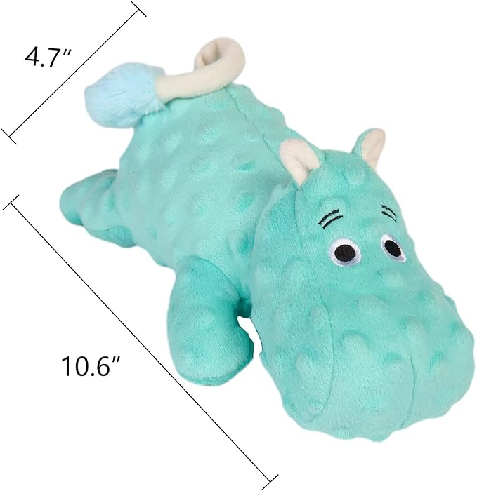 DODODOLA Cute Stuffed Hippo Dog Toys Squeaky Dog Toys with Crinkle Paper Dog Plush Toys for Large Breed Dog Chew Toys for Small, Medium, Large Dogs-PawvioPets