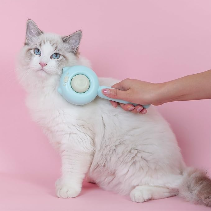Cat Brush Dog brushes with Release Button for Shedding Grooming, suit for Long or Medium Haired Cats, Lightweight Skin Friendly Pet Brush Hair Removal Comb Brushes for Kitten-PawvioPets