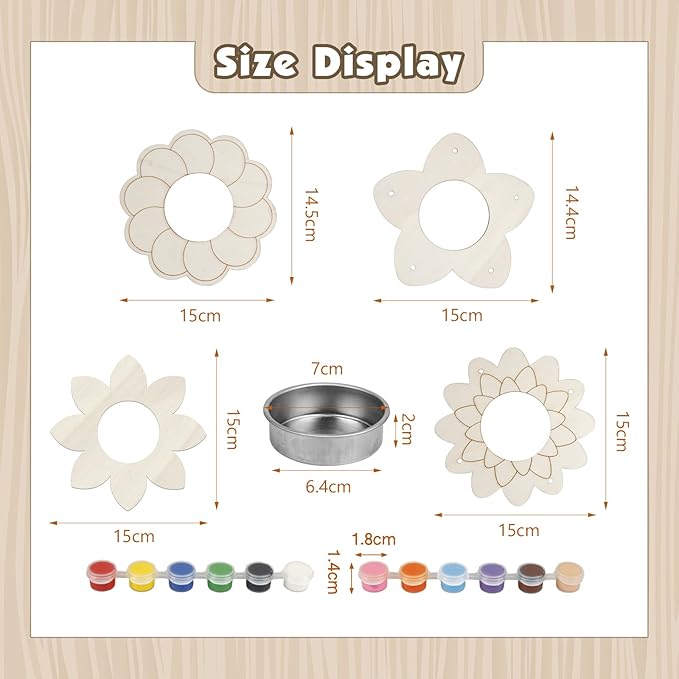 Fennoral 4 Pack Bird Feeder Kits for Kids Make Your Own Bird Feeders Wooden Art and Craft for Girls Boys Ornaments DIY to Paint Bird Feeders Craft for Spring Garden Outdoor Summer Activities Project-PawvioPets