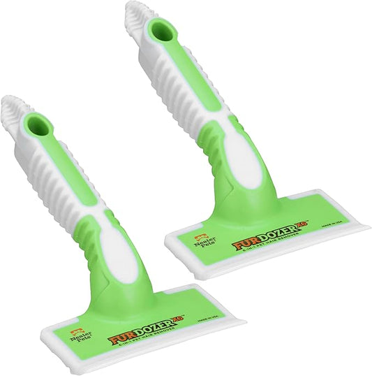 FurDozer X6 Pet Hair Remover & Auto Detailing Tool - Cat & Dog Hair Remover for Carpets, Car Interiors, Couches, Bedding, & Pet Furniture - Reusable Pet Hair Removal Tool for Fur & Lint (2-Pack)-PawvioPets