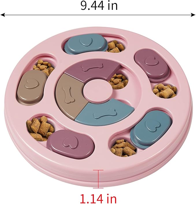 DR CATCH Dog Puzzles,Dogs Food Puzzle Feeder Toys for IQ Training & Mental Enrichment,Dog Treat Puzzle(Pink)-PawvioPets