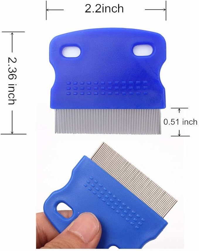 2 Pcs Cat Combs Dogs Grooming Combs Tear Stain Remover, Effectively Removes Crust, Loose Hair, Eye Stain on Pet(Random Color)-PawvioPets