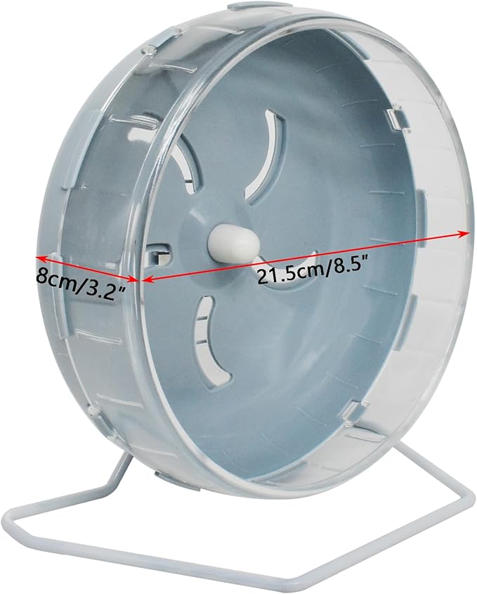 GKYZBB Hamster Wheel, 8.5 inch Silent Hamster Exercise Running Wheel with Stand,Pet Small Animals Exercise Running Toys,Adjustable Quiet Spinner for Guinea Pigs, Sugar Gliders, Gerbils-PawvioPets