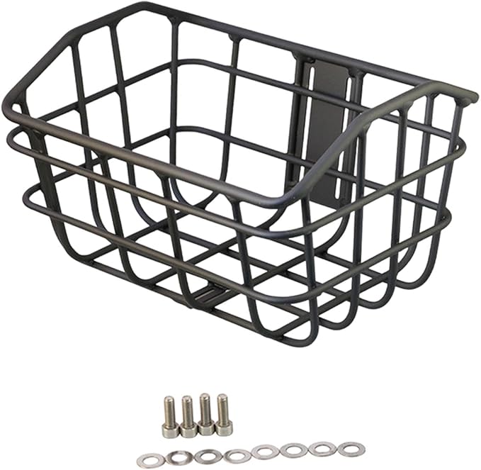 Basket Black Front Sturdy Construction Aluminum Alloy Large Capacity Accessories Cargo Container for Pet Transport-PawvioPets