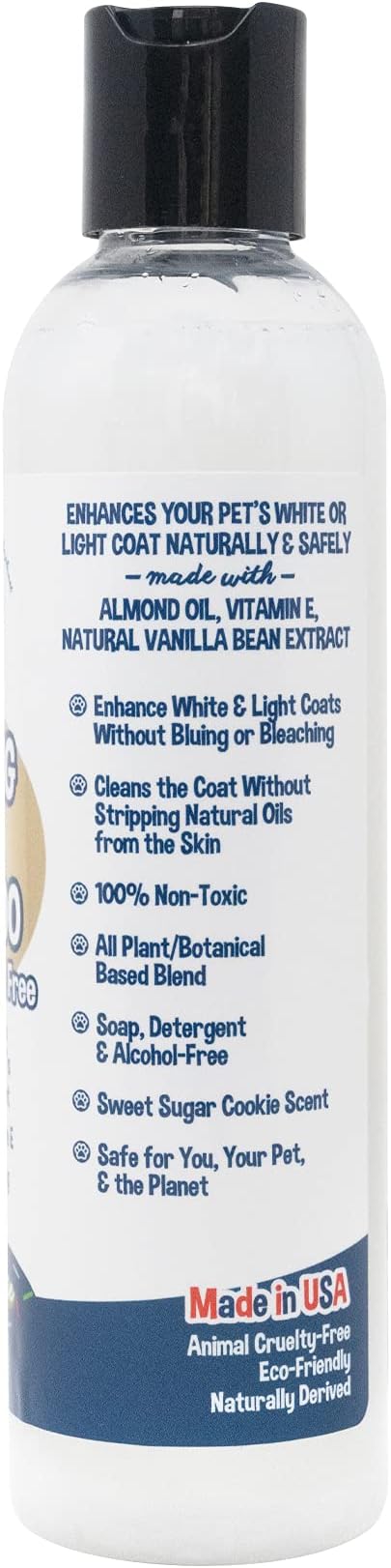 Bodhi Dog Amazing White Shampoo for Dogs - Brightens White & Light Coats - Plant-Based - Made with Natural Ingredients -Safe & Effective for All Breeds - Gentle & Cruelty-Free - Made in USA (8 Fl Oz)-PawvioPets