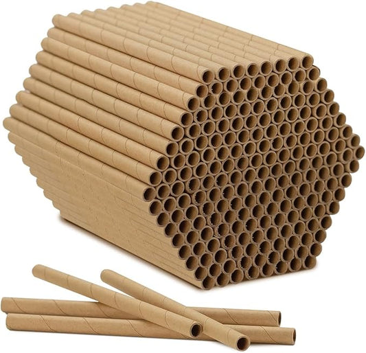 200pcs Cardboard Bee House Nesting Tubes - 6" Long X 5/16" Diameter Tube for Mason Solitary Bees - for Filling Insect Hotels and Bug Houses-PawvioPets
