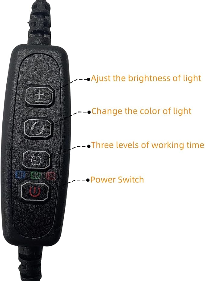 Aquarium Focus Light for Open Fish Tank Indoor LED Light Big Clip Lamp Adjustable Focus (White-Yellow with Timer)-PawvioPets