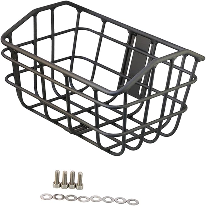 Basket Black Front Sturdy Construction Aluminum Alloy Large Capacity Accessories Cargo Container for Pet Transport-PawvioPets