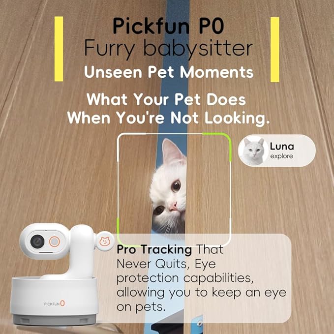 AI Dog Camera, Smart Security Camera Indoor with Phone App [Pet Recognition, Daily Activity Analysis & Motion Tracking] Cat Cam 5MP HD, 360° View, 2-Way Audio, Night Vision, 5G WiFi-PawvioPets