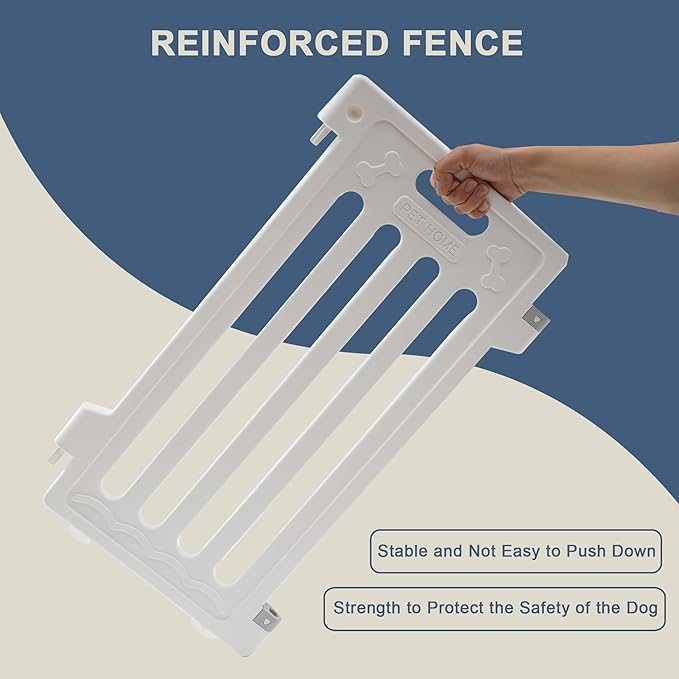 Dog Playpen with Door, DIY Shape Combination Puppy Pen,25.5" H 10-Panel Dog Fence,Non-Slip & Secure Pet Gate, Easy to Assemble(Standard Room)-PawvioPets