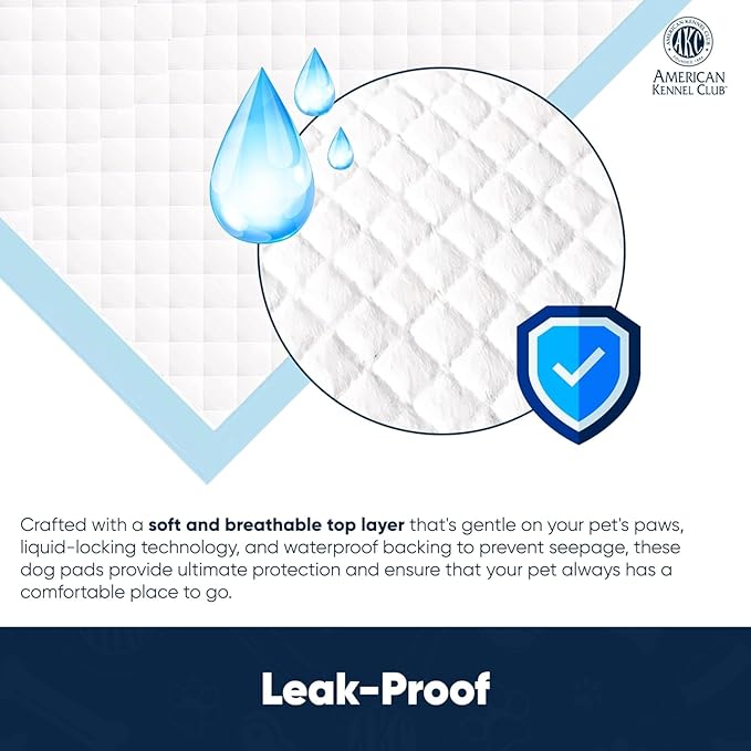 American Kennel Club Scented Puppy Training Pads with Ultra Absorbent Quick Dry Gel – 28 x 30 Pee Pads for Dogs - Fresh Scented - 50 Count, XL-PawvioPets