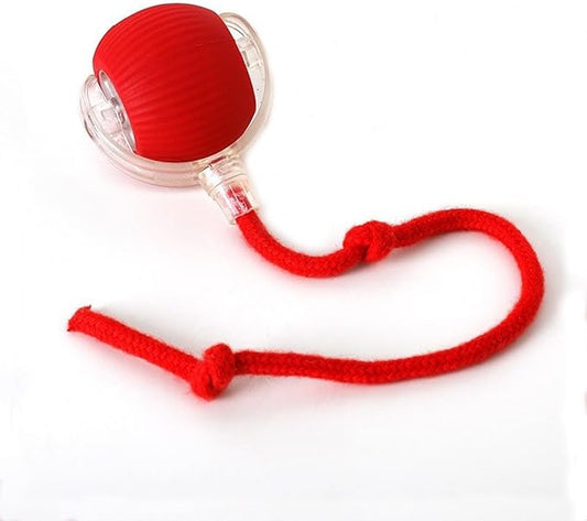 Electric Cat Toy - Automatic Rolling cat Toy with Motion sensors, Designed for Indoor Cats, Suitable for Solo Play (USB Rechargeable) (Red)-PawvioPets