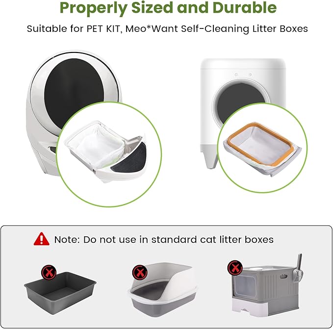 67 Count Waste Drawer Bags for Robot 3 4 and Compatible with Most Self Cleaning Litter Box & ScoopFree Clumping Poop Bin, 9 Gal Kitty Drawstring Liners Leak-proof Disposable Pet Trash Replacement Bags-PawvioPets