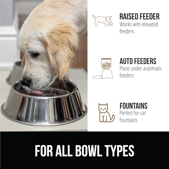 GORILLA GRIP 100% Waterproof Raised Edge BPA Free Silicone Pet Feeding Mat, Dog Cat Food Mats Contain Spills Protects Floors, Placemats for Cats and Dogs Water Bowl, Pets Accessories 16x10, Cream-PawvioPets