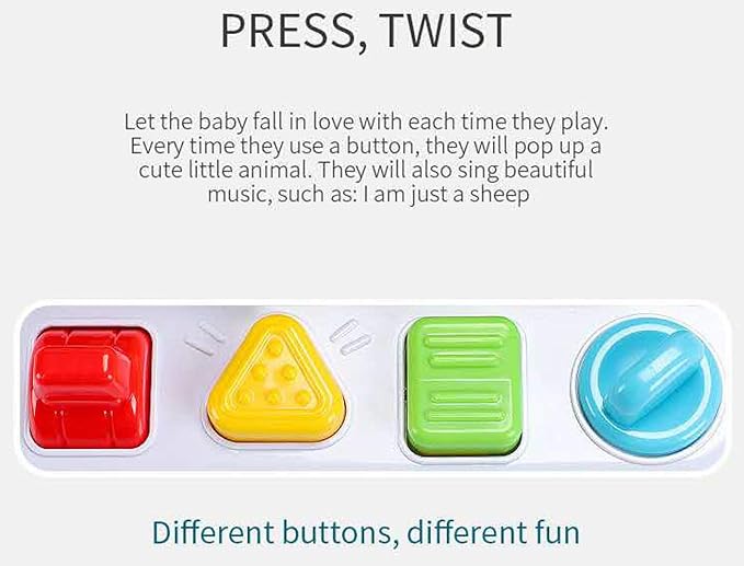 Animal Park Interactive Pop Up Music Toy,Up- Early Education Activity Center Toy, Ages 7 8 9 10 11 12 Months and up Infant Toddlers Toys.-PawvioPets