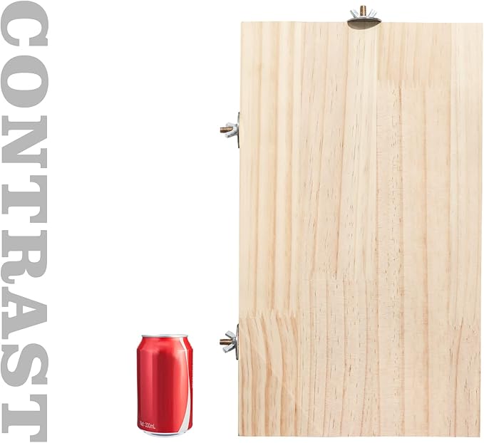 15.7×10.4 Inches Large Bird Perch Stand Platform, Natural Wooden Small Animals Cage Accessories, Rectangle Stand Perch Shelf for Parrot Parakeet Cockatiel Rat Hamster Guinea Pig Conure Chinchillas-PawvioPets