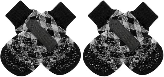 EXPAWLORER Anti Slip Dog Socks to Prevent Licking Paws, Dog Shoes for Hot Pavement, Dog Booties for Small Medium Large Senior Dogs, Traction Control Boots & Paw Protectors for Hardwood Floors-PawvioPets