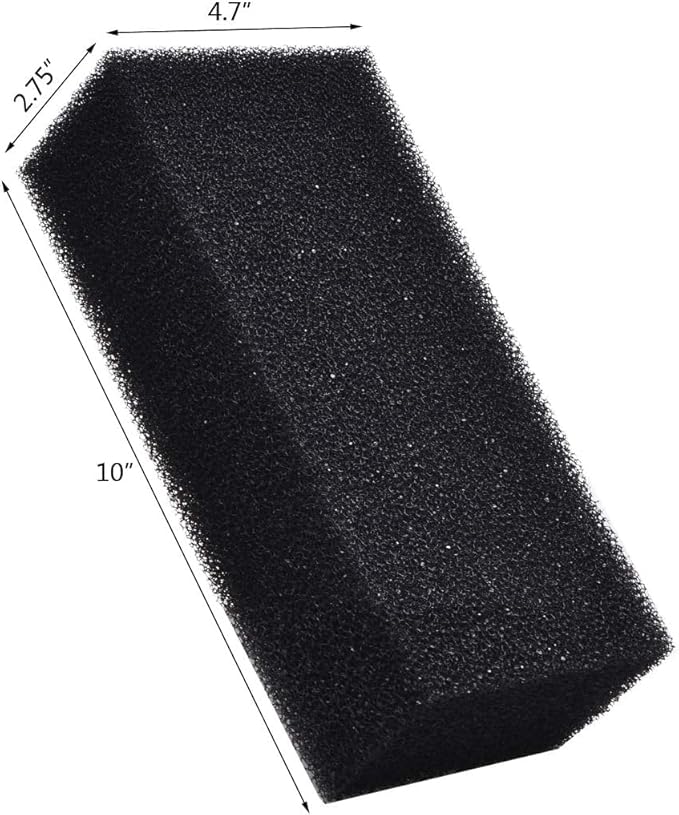 ALEGI Filter Foam Sponges, Bio Sponge Filter Media Pad, Cut-to-Size Foam for Aquarium Fish Tank (10" x 4.7" x 2.75" (2pcs))-PawvioPets