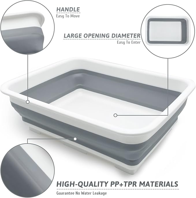 Fhiny 2PCS Open Cat Litter Box, Kitten Potty Pan Semi-Enclosed Foldable Waterproof Travel Toilet Low Entrance for Indoor Cats Small Pet Kitty Rabbit Supplies Easy to Clean and Assemble-PawvioPets