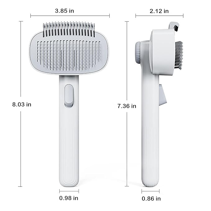 2-in-1 Pet Deshedding Brush Cat Dematting Comb for Indoor Cats and Dogs Comb for Shedding Long & Short Hair Gentle Massage Grooming Tool Easy to Remove Loose Undercoat,Matted Fur & Tangles-PawvioPets