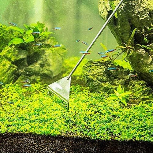 Aquarium Fish Tank Tools Kit Stainless Steel Algae Cleaning Scraper Razor Cleaner with 10 Pcs Blades (26 Inch)-PawvioPets