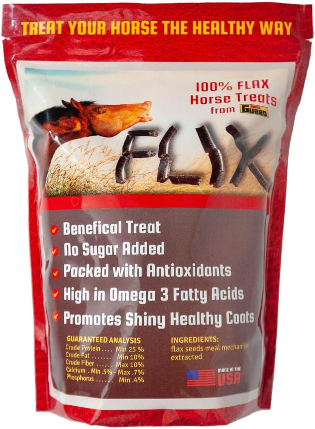 Flix 9 lb, 100% Flaxseed Healthy Treats for Horses, High in Omega-3-PawvioPets