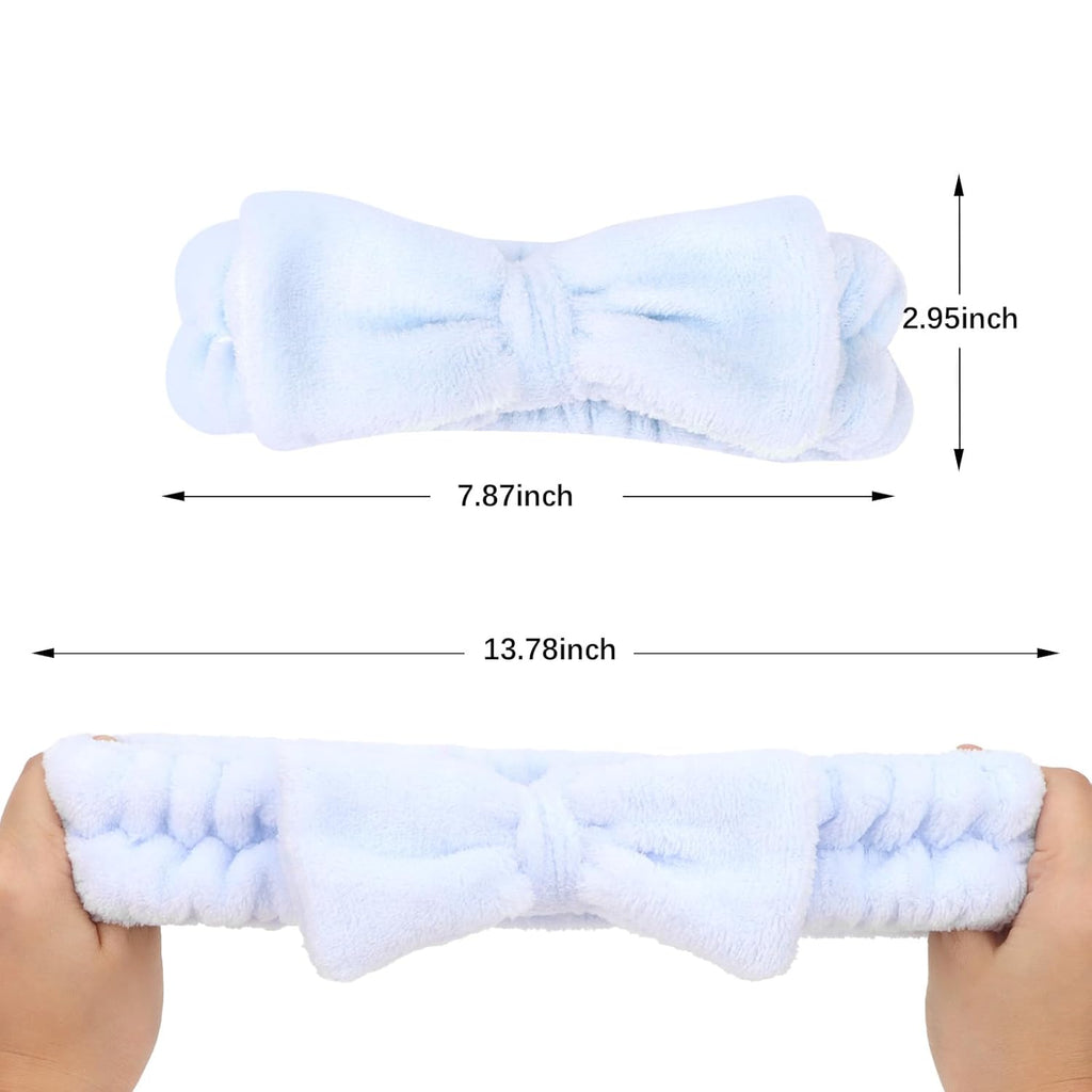 Semato 8 Pcs Blue Spa Headband Bachelorette Party Favor Set Skincare Headbands for Women Gifts and Party Supplies (Blue)