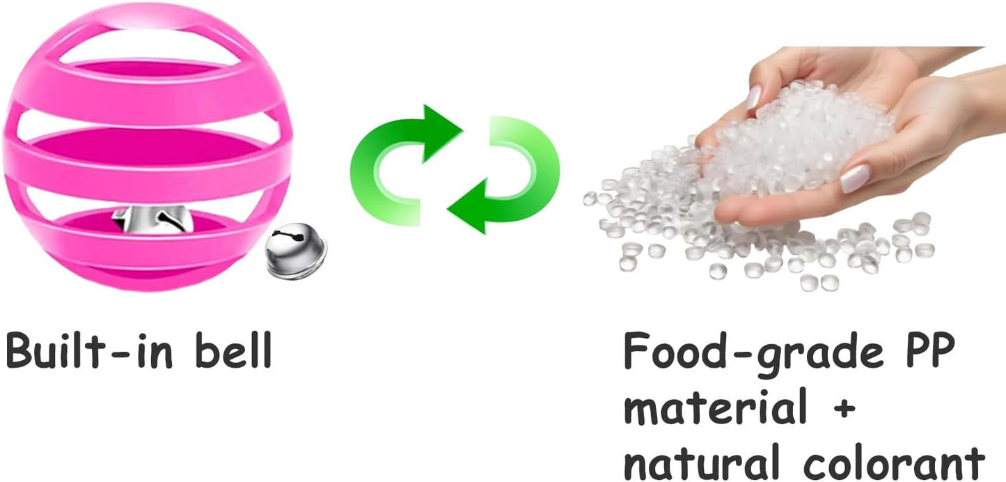 6-Pack Cat Toys for Indoor Cats, Playfully Content (1.5'', Basic Cat Toy Set)-PawvioPets