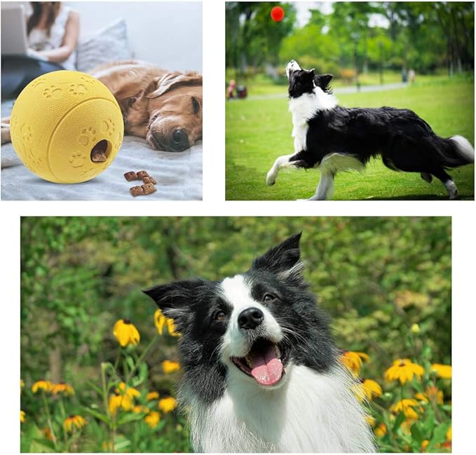 5 Different Functions Interactive Dog Puzzle Toys Balls for Medium Large Dogs, Food Treat Dispensing Dog Toys-PawvioPets
