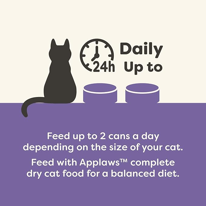 Applaws Natural Wet Canned Cat Food, Made with Limited and Natural Ingredients, Real Protein with No Artificial Additives, Variety Broth Recipe (24 Count, 2.47 oz Cans)-PawvioPets