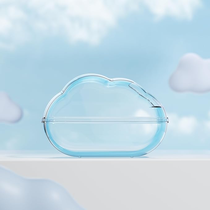 BUCATSTATE Hamster Sand Bath Container Transparent Hamster Dust Bath Kit Dwarf Toilet with Scoop Set Cage Accessories for Small Animals, Gerbil, Syrian Hamster, Mouse (Blue, Medium)-PawvioPets