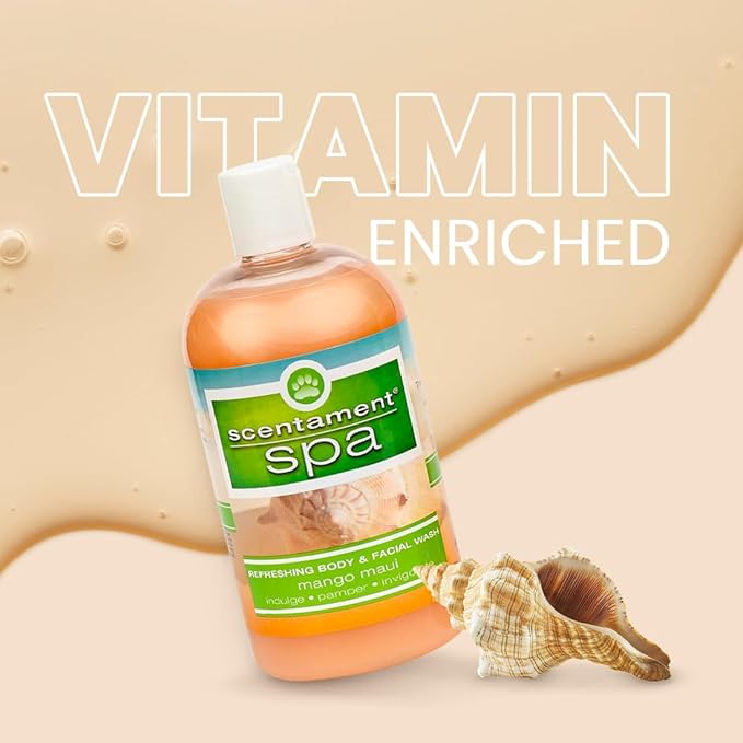 Best Shot Scentament Spa Seasonal Facial & Body Wash, Mango Maui, 16 oz-PawvioPets