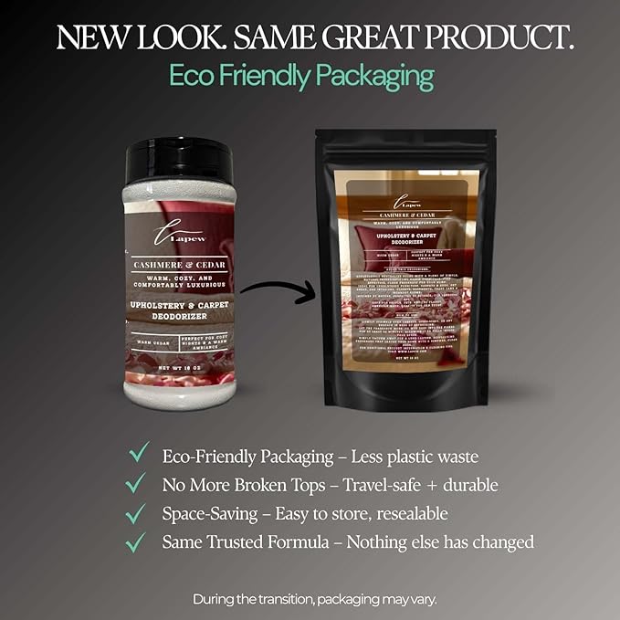 Cashmere Cedar Carpet Freshener Powder: Powerful Odor Eliminator for Home, Upholstery Deodorizer, Carpet Deodorizer, Pet Urine, Cat Litter Box - Cashmere Cedar Fragrance.-PawvioPets