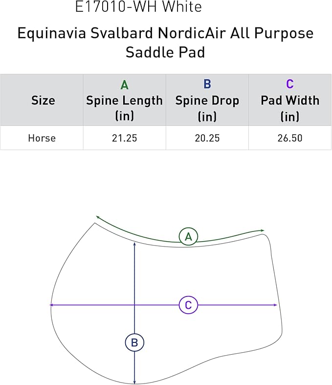 Equinavia Svalbard NordicAir™ Tech All Purpose Saddle Pad | Breathable Micromesh | Contoured Shape-PawvioPets