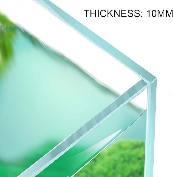 33 Gallon Cube Rimless Aquarium, Ultra Clear Low Iron Large Fish Tank, L19.7×W19.7×H19.7 Glass Thickness 8mm with EVA Foam Leveling Mat-PawvioPets