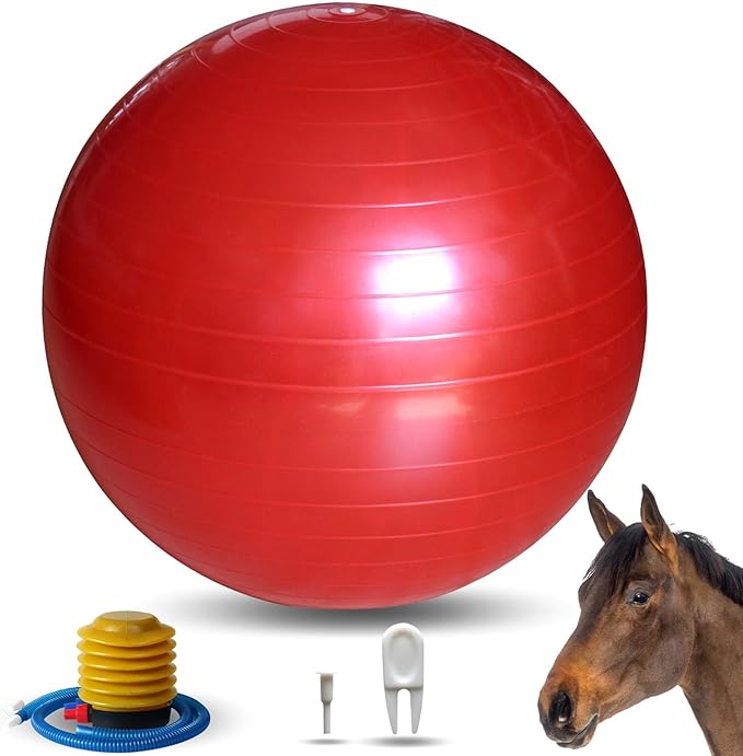 17-Inch Equine Ball for Play & Training - Anti-Burst, Mega Horse Soccer Ball for Goat, Donkey-PawvioPets