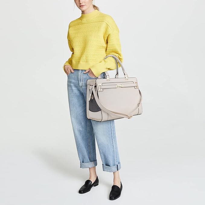 Fashion Pet Carrier Dog Cat Carrier Purse Soft-Sided Leather Handbag Pet Tote Bag for Small Dogs Puppy and Cats TSA Airline Approved (Beige)-PawvioPets