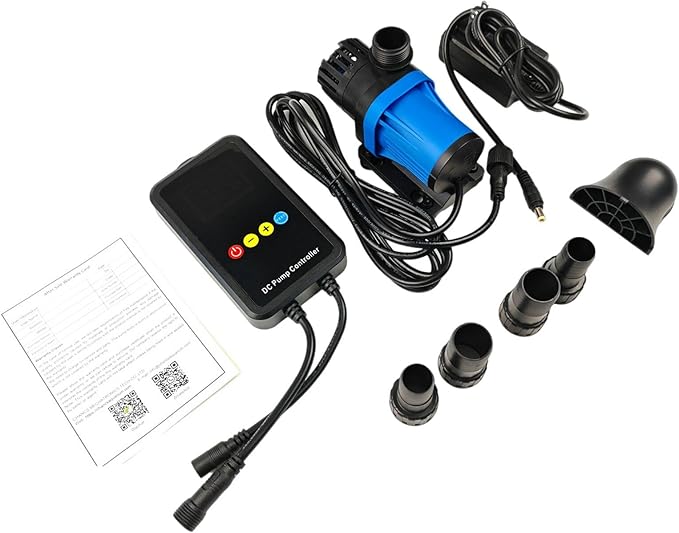 CONQUERALL CHS-3500 DC 24V DC 20W Adjustable Flow Water Pump 920GPH(US) 14.7FT Controlled Return Pump Suitable for hydroponics, aquariums, waterfalls, koi ponds, koi farming, fountains-PawvioPets