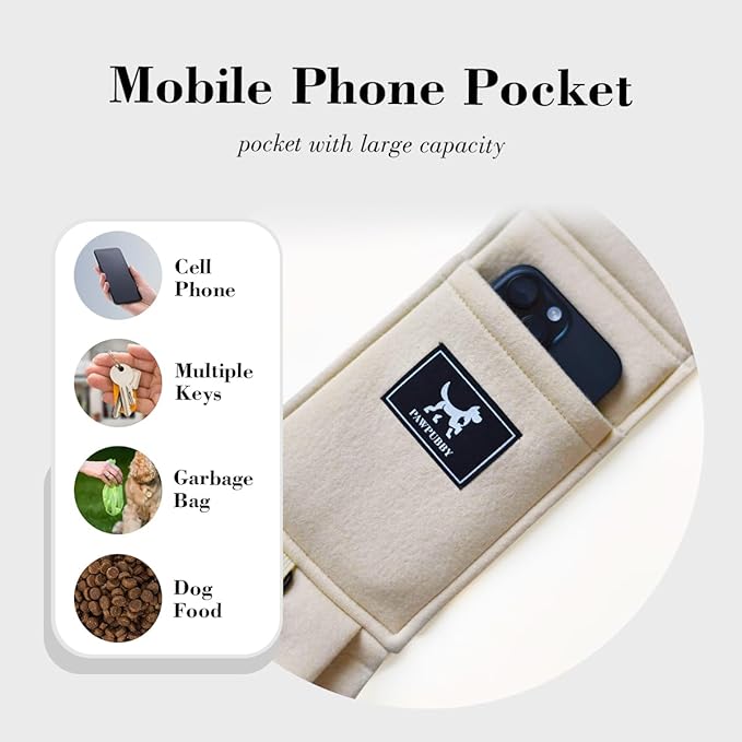 Dog & Cat Carrier Sling, Adjustable Soft Padded Shoulder Puppy Carrier, Hands-Free Dog Carrier Bag with Double Safety Buckles Premium Material for Outdoor Travel (Apricot, L)-PawvioPets