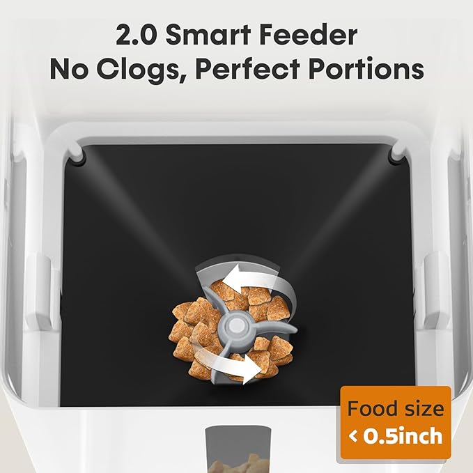 Automatic Dog Feeder with Camera WiFi: 33 Cups 5G App Control Easy Setup Cat Food Dispenser - HD 1080P Video Recording Timed Pet Feeder for Cat Dog Small-Pet-PawvioPets