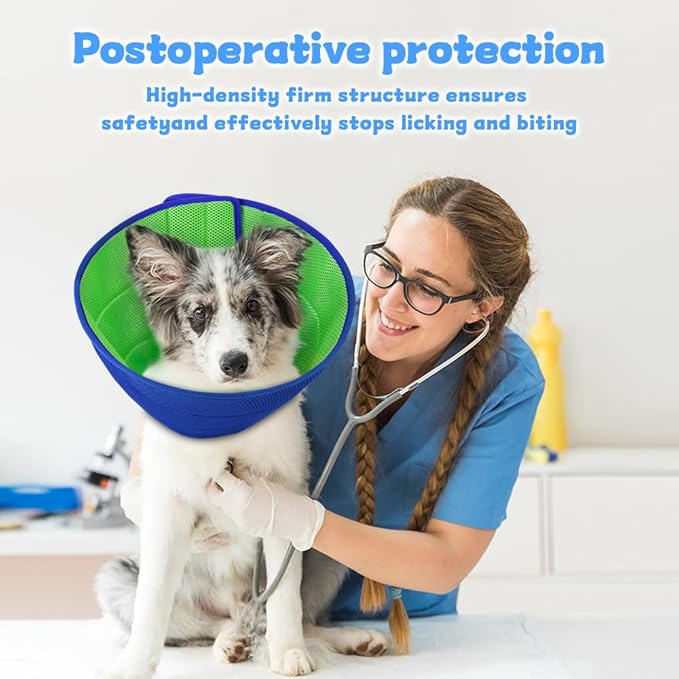 Dog Cone Soft Recovery Collars & Cones After Surgery for Medium Large Dogs, Comfy Ecollars to Stop Licking, Adjustable, Dog Ecollars for Recovery Fabric: Soft Comfort, Ecollars of Shame Alternatives-PawvioPets