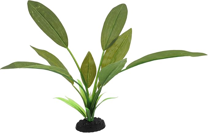 2-Pack 12 Inch Aquarium Silk Aquarium Plants, Artificial Plastic Plant for Small Tank, Goldfish, Fish Hides (Green C, 12 Inch)-PawvioPets