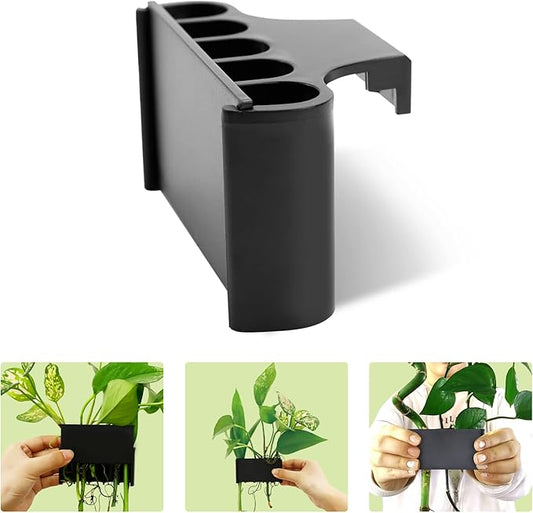 Aquarium Plant Holder for Rimmed Tank, Aquarium Hanging Plant Holder, Plastic Aquatic Plant Pot with 5 Hole, Fish Tank Decorations for Aquatic Plants, 0.5 inch-PawvioPets