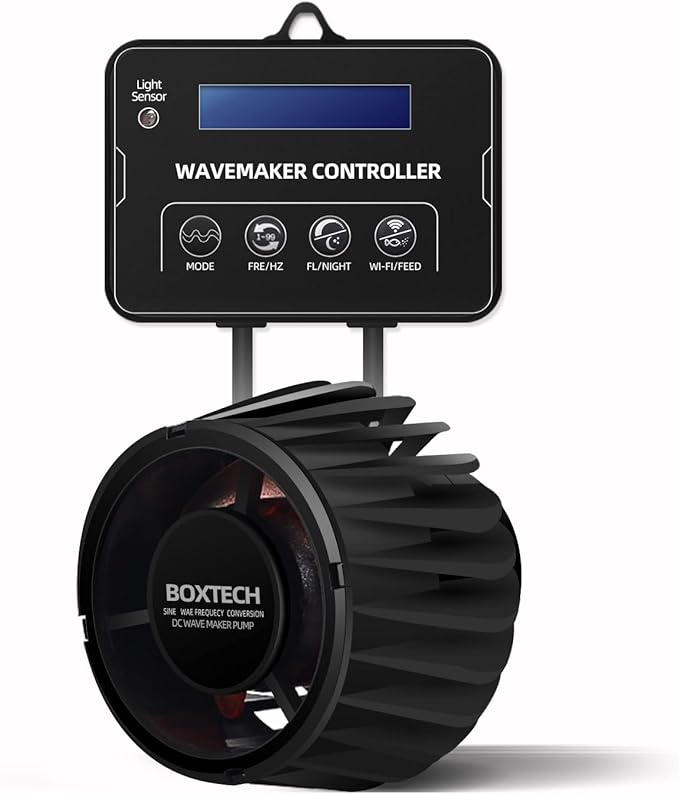 Aquarium Wave Maker With Controller, 3400 GPH DC Circulation Pump, Ultra-Quiet Fish Tank Powerhead with Magnetic Mount Suction for 60-120 Gal Freshwater Saltwater Tank-PawvioPets