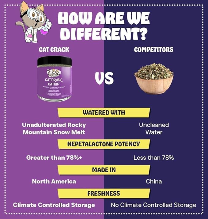 Cat Crack Catnip, Zoomie-Inducing Cat Nip Blend, North American Made & 100% Natural, Safe & Non-Addictive Catnip Treats Used to Supplement Cat Nip Toys, Spray, & Accessories (4 Cups)-PawvioPets